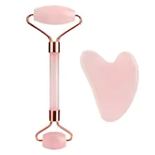 GlowStone™ Rose Quartz Roller & Gua Sha Set